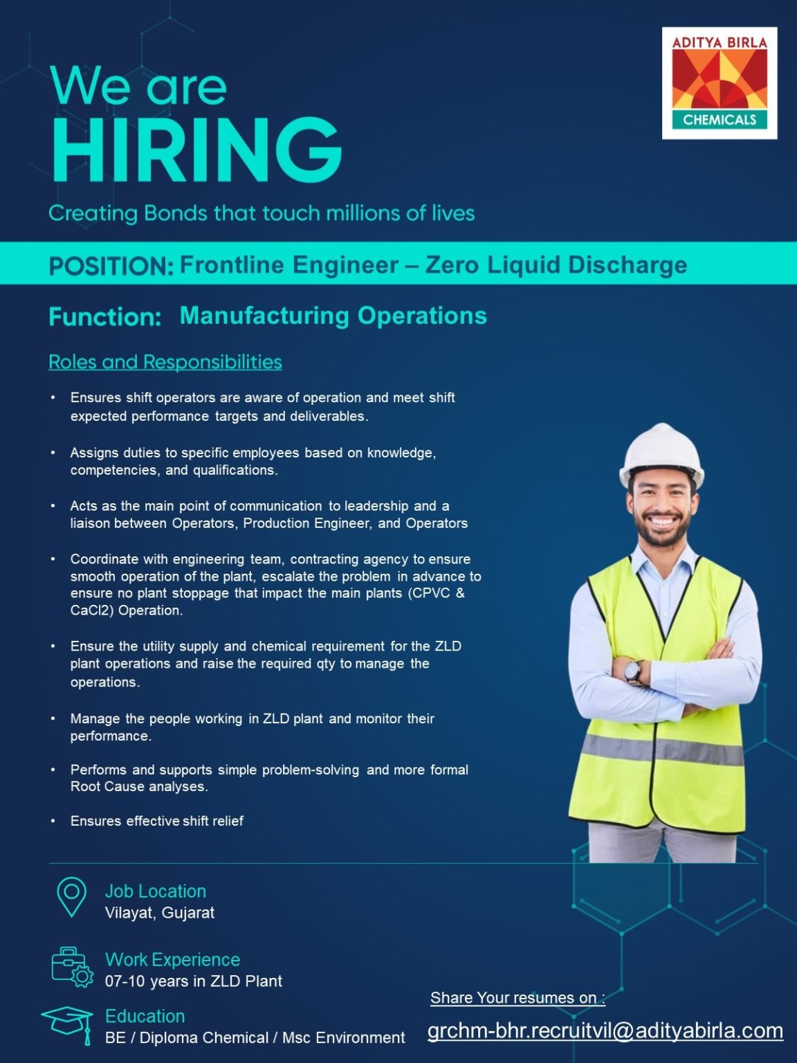 Aditya Birla Recruitment For Frontline Engineer